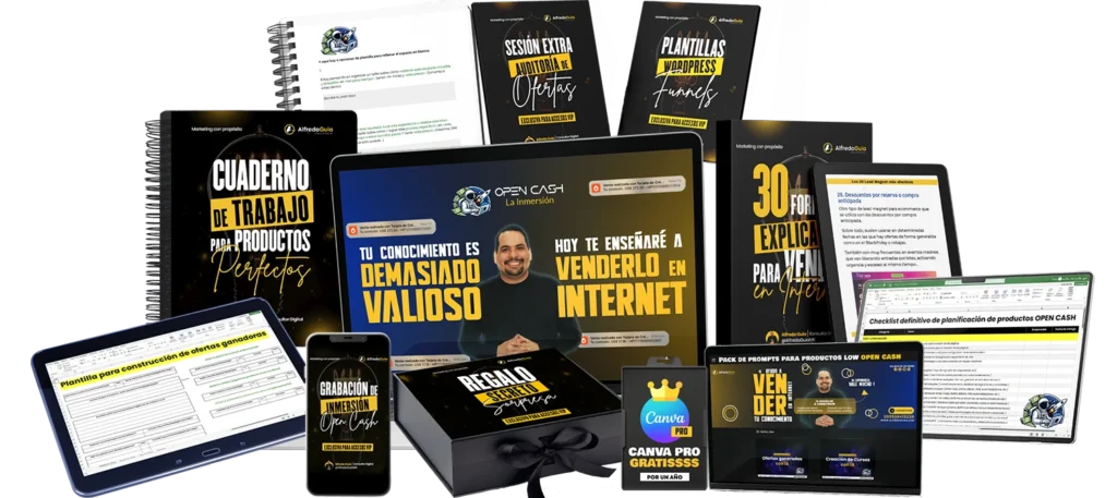 Inmersión OPEN CASH VIP, venta de productos digitales, Ecosistema de productos digitales, Ventas en Automático, @AlfredoGuiaMK