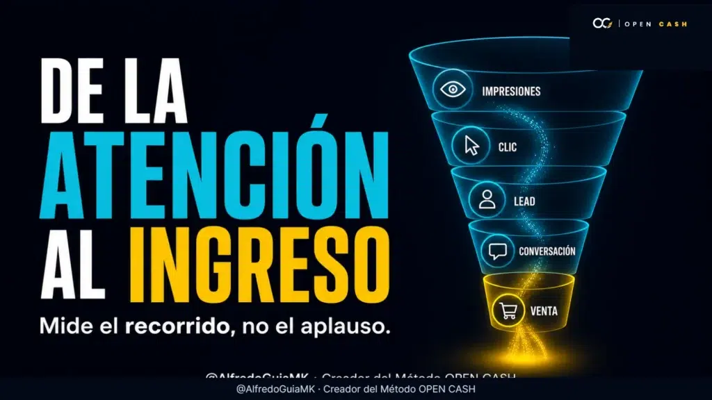 Portada del recorrido de redes sociales desde impresiones hasta ventas.