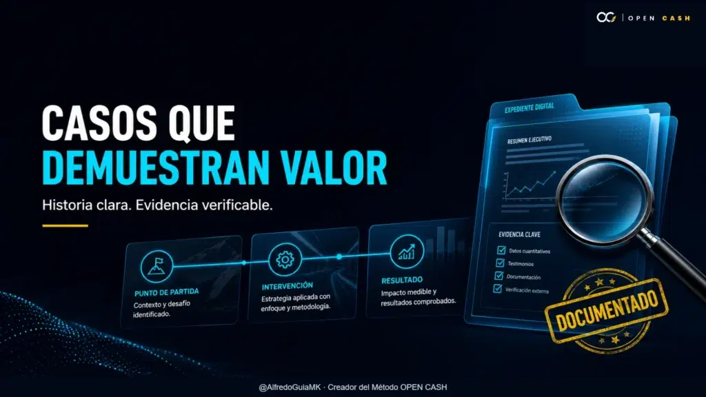Portada sobre casos de éxito con historia clara y evidencia verificable