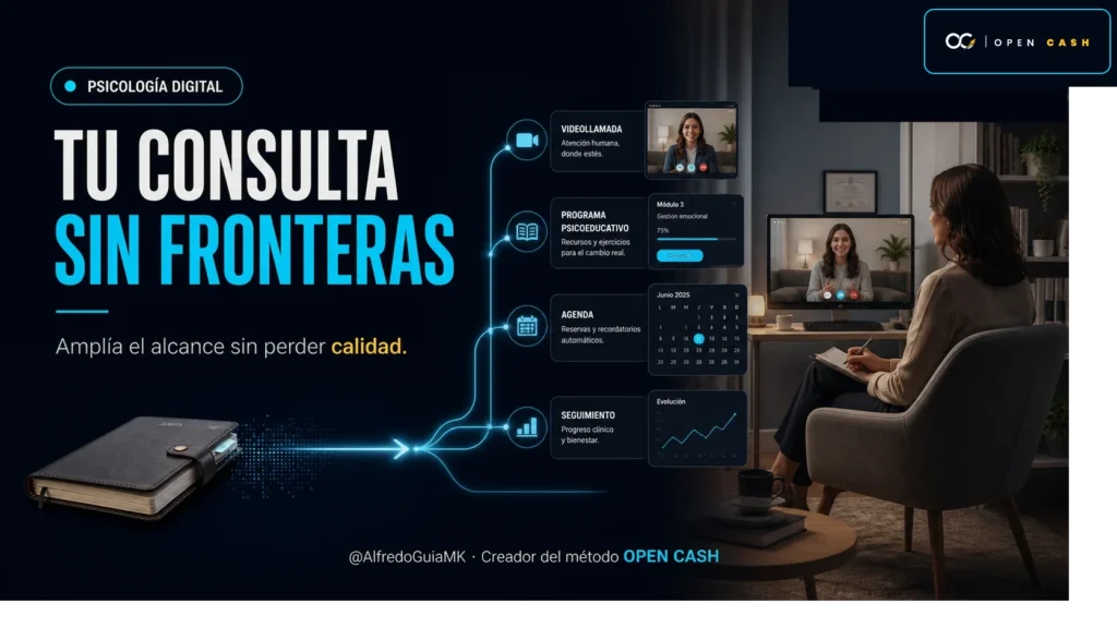 Portada sobre cómo digitalizar una consulta de psicología sin perder calidad terapéutica