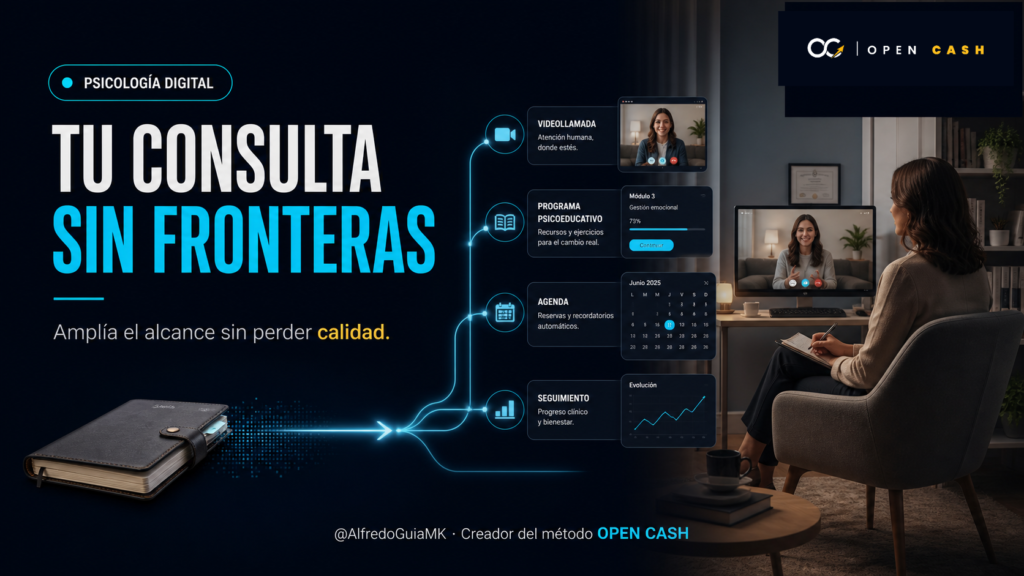 Portada sobre cómo digitalizar una consulta de psicología sin perder calidad terapéutica