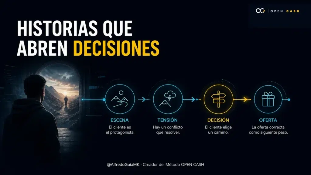 Portada OPEN CASH sobre storytelling para vender con contexto