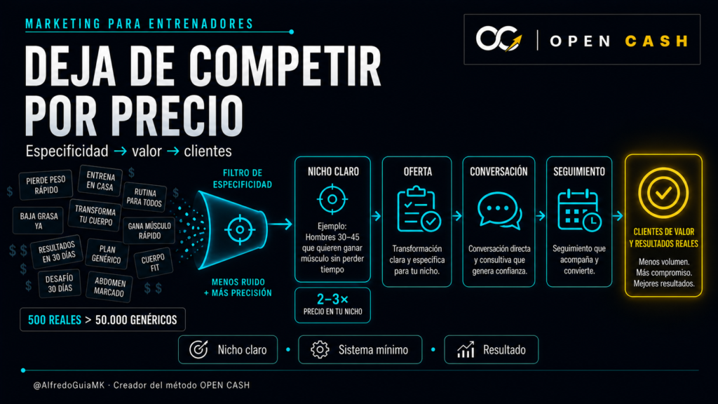 Marketing para entrenadores personales con nicho específico y sistema para conseguir clientes