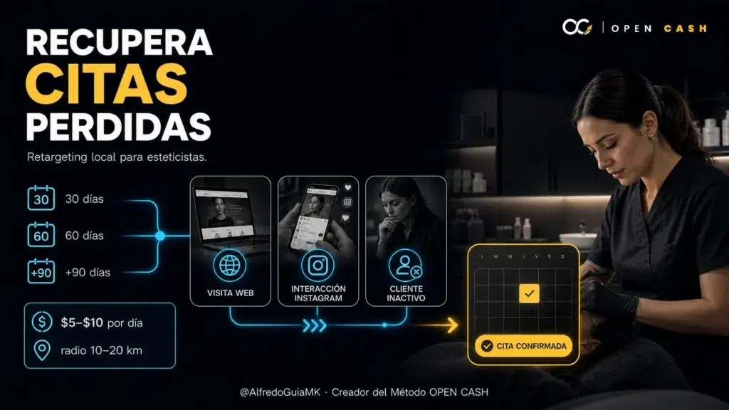 Retargeting para esteticistas que recupera prospectos y convierte interés en citas