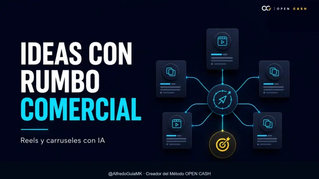 Portada sobre un sistema de ideas para Reels y carruseles con IA