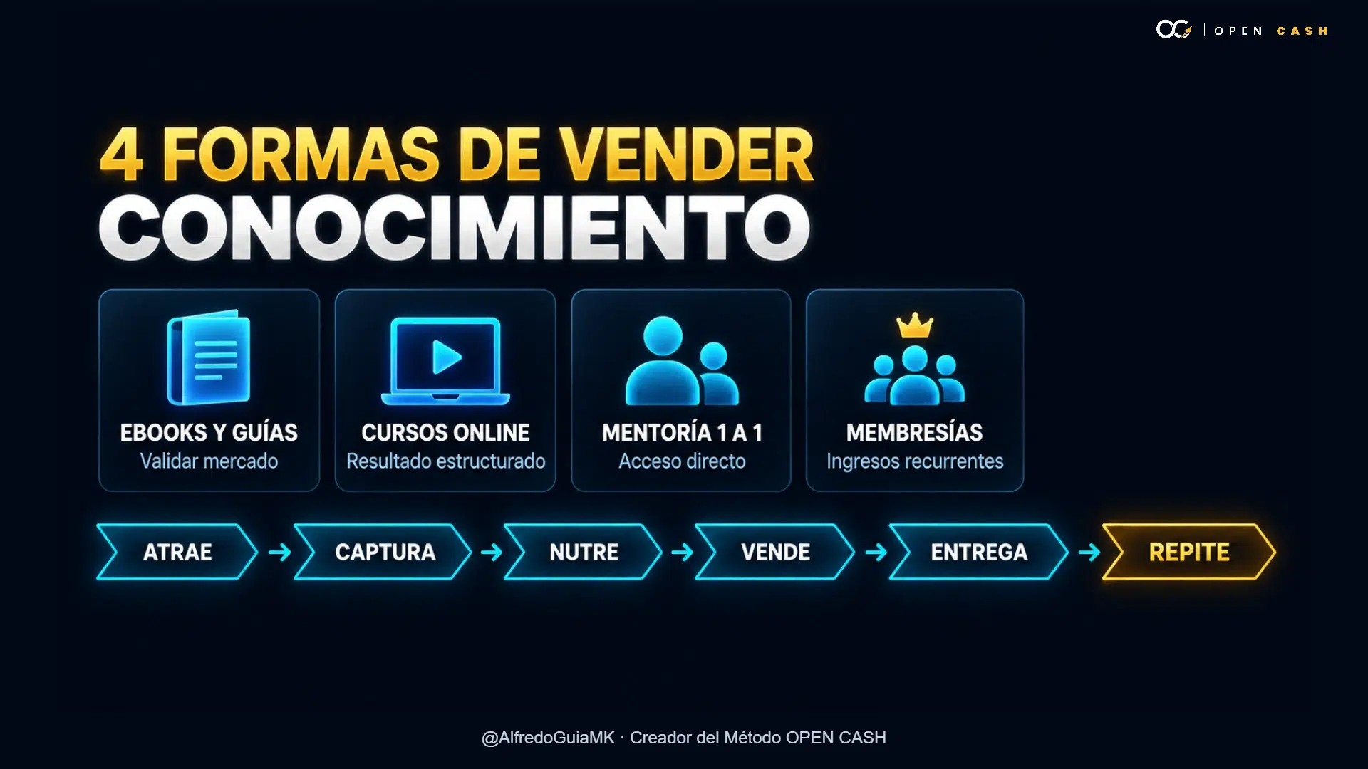 Infografía de ebooks, cursos, mentoría y membresías